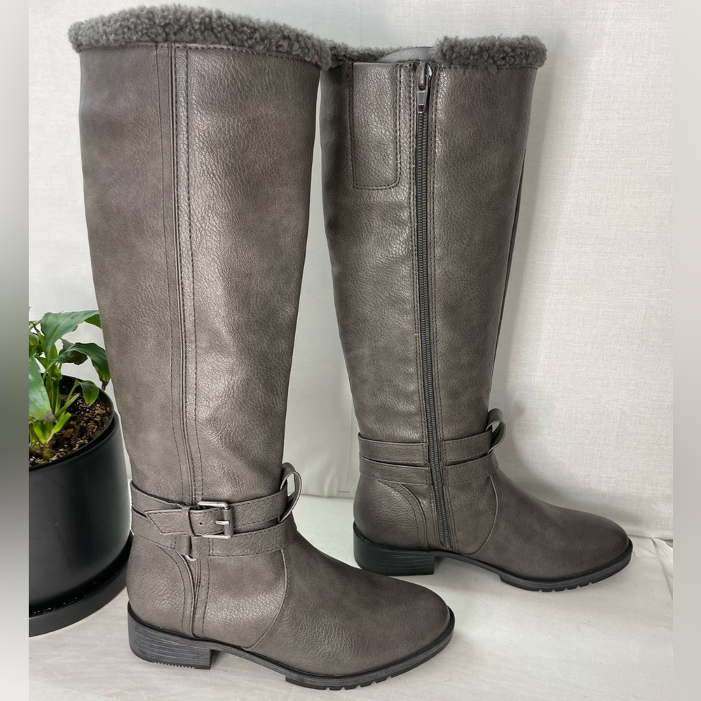 Naturalizer Garrison Cozy Knee High Boots in Grey Size 5 M - Picture 4 of 11